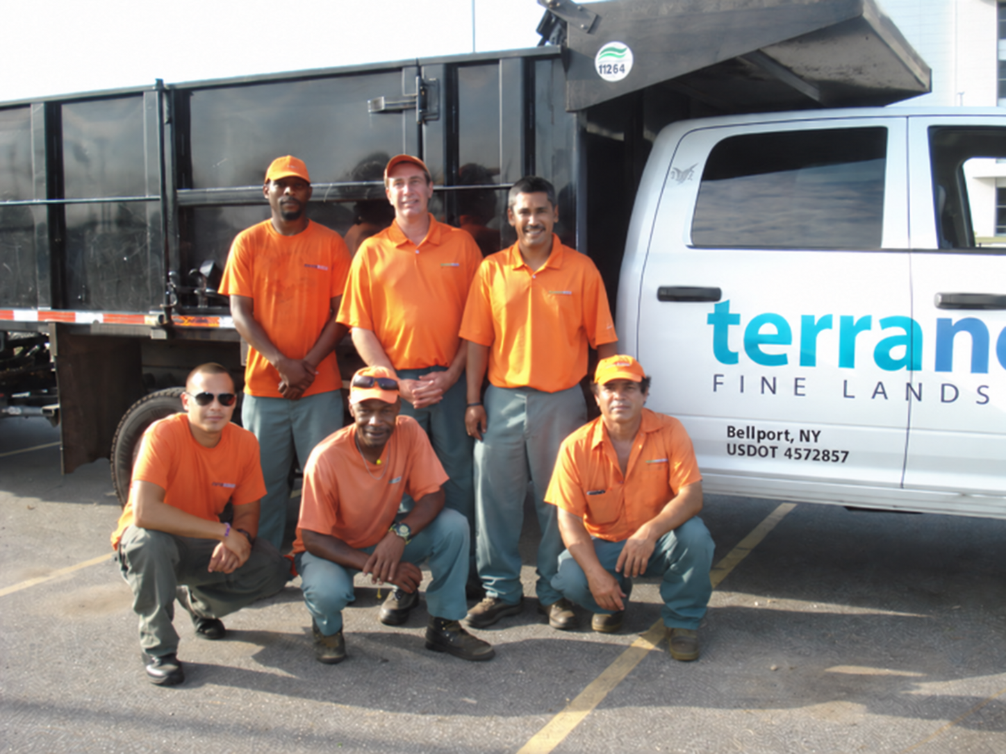 Terranova crew together beside their branded truck